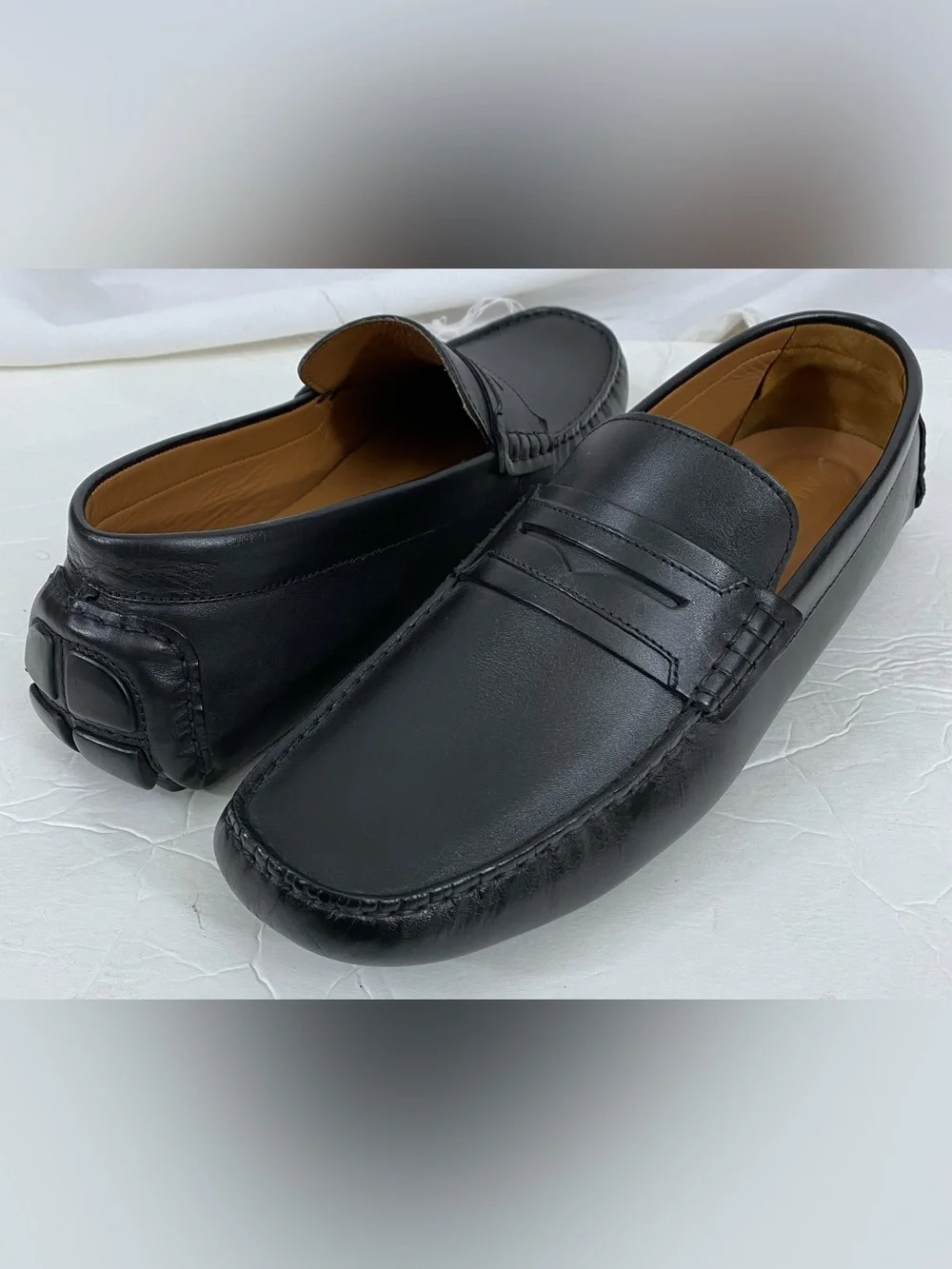 Allen Edmonds Men's Black Lewis Penny Loafer Shoes 11 D